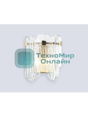 Настенный светильник Ambrella light LH31257/2 BS/CL латунь/прозрачный E14*2 max 40W 220*150*270