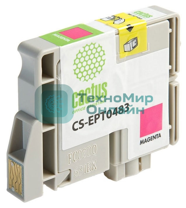 Картридж струйный Cactus CS-EPT0483 пурпурный (14,4 мл) для Epson Stylus Photo R200/R220/R300/R320/R340/RX500/RX600/RX620/RX640