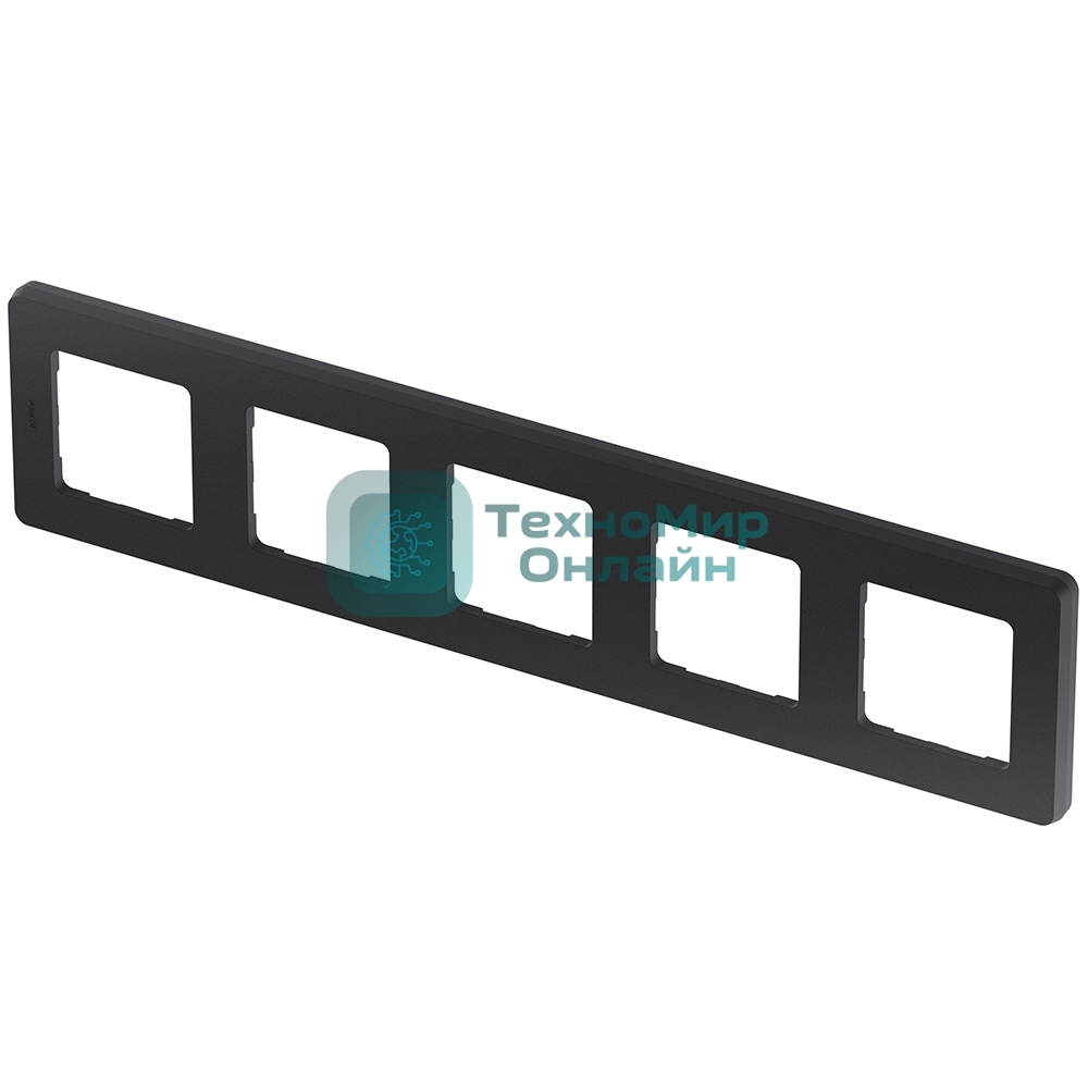 Рамка 5 постов антрацит Inspiria