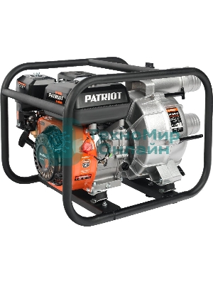 Мотопомпа Patriot MP 3065 SF4т АИ92 210 см 3 7.0лс самовс. 65м3/ч 1100л/мин гл.7м напор30м 3'' 3.5л