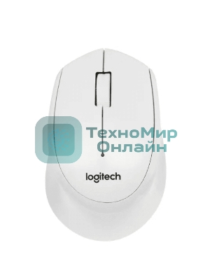 Мышь беспроводная Logitech M330 SILENT PLUS белый, 1000 dpi, радиоканал, USB, кнопки - 3