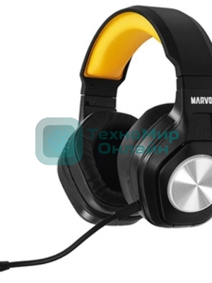 Гарнитура MARVO HG9084 Pulz 80 чёрный, проводная, USB, подсветка