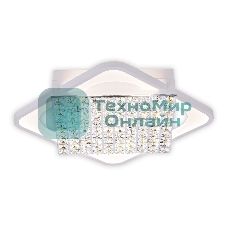 Управляемый светодиодный светильник с хрусталем Ambrella light FA124 WH белый 104W 510*510*110 (ПДУ РАДИО 2.4)