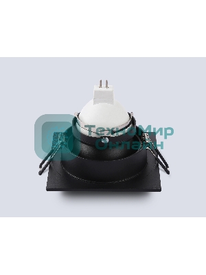 Встраиваемый точечный светильник Ambrella light TN102828 BK/BK черный/черный GU5.3 92*92*50