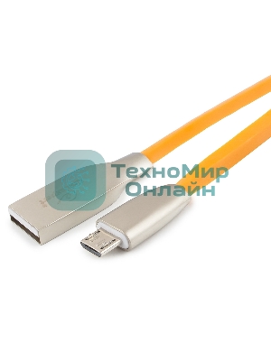 Кабель USB2.0 Cablexpert CC-G-mUSB01O-1M, AM/microB, серия Gold, длина 1м, оранжевый, блистер