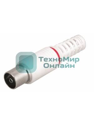 Разъем гнездо TV без пайки белый Rexant