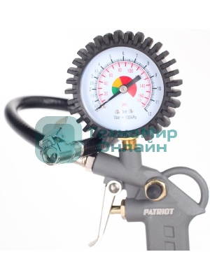 Пистолет для накачки шин Patriot GN 60D 10бар шланг360мм манометр63мм быстросъем