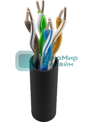 Кабель информационный NTSS NTSS-OUT-UTP4-5Е-PE-BL cat.5e U/UTP 4X2X24AWG PE внешний 305м черный