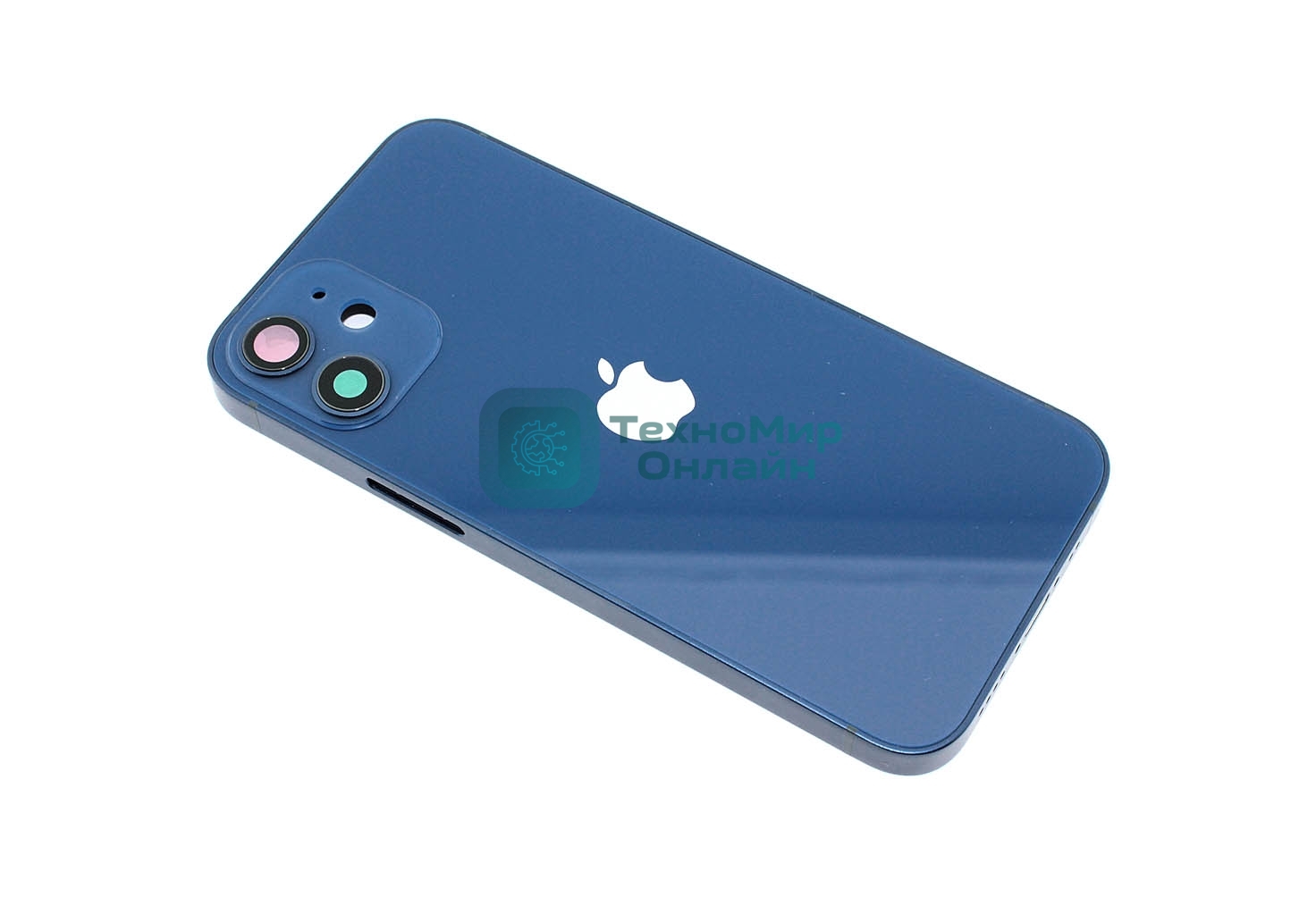 Задняя крышка (корпус) в сборе с рамкой для Apple iPhone 12 Mini синяя
