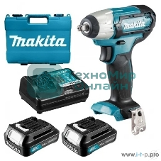 Гайковерт ак(уд) Makita TW140DWAE , 10.8В,2х2Ач Li-ion,0-3200у\м,140Нм,3\8