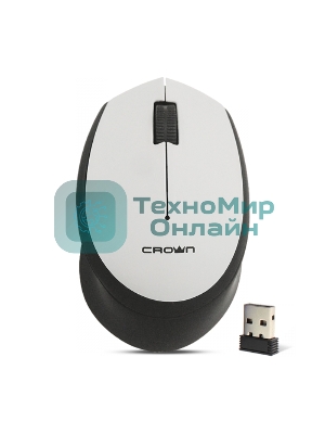 Мышь беспроводная CROWN CMM-937W чёрный/серый, 1000 dpi, USB Type-A, радиоканал, кнопки - 3