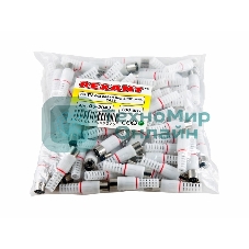 Разъем гнездо TV без пайки белый Rexant