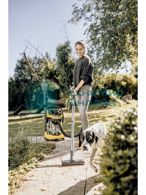 Строительный пылесос Karcher WD 6 P S V-30/6/22/T желтый, 1300 Вт, уборка сухая/сбор воды, пылесборник мешок/контейнер, 30 л
