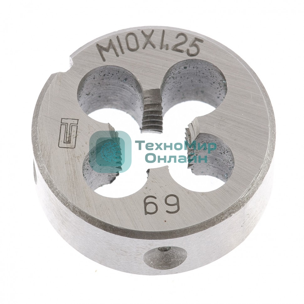 Плашка Сибртех М10x1,25 мм