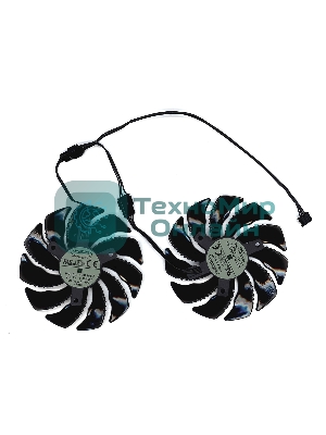 Вентилятор (кулер) для видеокарты Gigabyte RX 470, 570, 580, GTX 1060 88мм 4-pin двойной