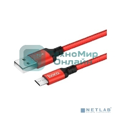 Кабель HOCO X14 красный/черный HC-62912 USB - microUSB, 2m, 1.7A, Нейлон