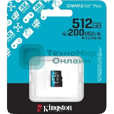 Флеш карта microSDXC 512Gb Kingston SDCG4/512GbSP Canvas Go! Plus V30 A2 w/o adapter