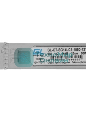 Сетевое оборудование GIGALINK GL-OT-SG14LC1-1550-1310-D Модуль SFP, WDM, 1Гбит/c, одно волокно SM, LC, Tx:1550/Rx:1310 нм, DDM, 14 дБ (до 20 км)
