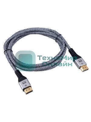 Кабель DisplayPort Cablexpert CCP-DP16K-2M, 20M/20M, v2.1, 16K, медь, тройной экран, позол.контакты, нейлон.оплетка, метал.коннекторы, 2м, черный, коробка