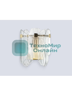 Настенный светильник Ambrella light LH31257/2 BS/CL латунь/прозрачный E14*2 max 40W 220*150*270