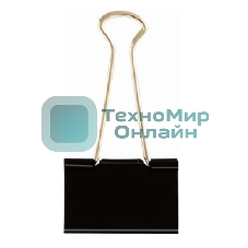 Зажимы Deli E38561 металл 51мм черный (упаковка: 12 шт) картонная коробка