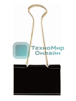 Зажимы Deli E38561 металл 51мм черный (упаковка: 12 шт) картонная коробка