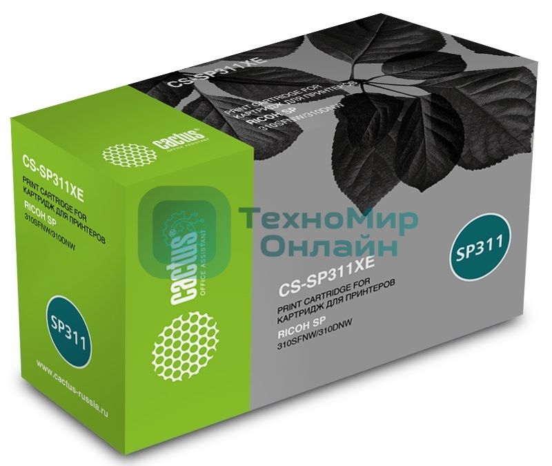 Картридж лазерный Cactus CS-SP311XE черный (6400 стр.) для Ricoh SP 311DN/311DNw/325DNw