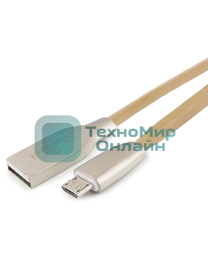 Кабель USB2.0 Cablexpert CC-G-mUSB01Gd-1M, AM/microB, серия Gold, длина 1м, золотой, блистер