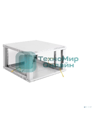 Шкаф телеком. настенный разборный 6U (600х520) дверь стекло (ШРН-Э-6.500) (1 коробка)