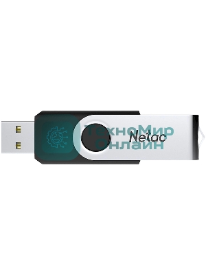 Флешка USB Netac U505 (NT03U505N-008G-20BK), 8Gb, USB 2.0, R/W 70/30, черный/серебристый