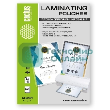 Пленка для ламинирования Cactus 100мкм A6 (100шт) глянцевая 111x154мм CS-LPGА6100100