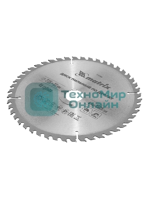 Пильный диск по дереву Matrix, ф235 х 32 мм, 48 зубьев + кольцо 32/30