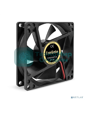 Вентилятор для корпуса ExeGate EX08025B2P-24 черный, 80 мм, 2850 об/мин, 28.5 дБ, 2 pin