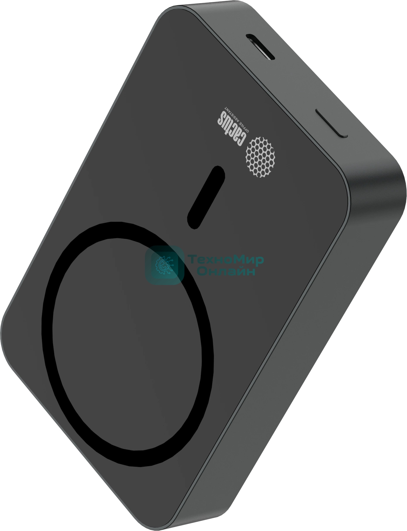 Портативный аккумулятор Cactus CS-PBFSTA-10000 10000mAh 22.5W 4.5A USB-C беспров.зар. серый