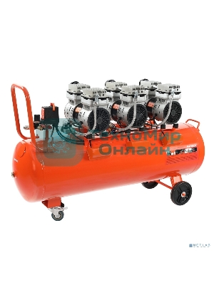 Компрессор поршневой безмасляный Patriot WO 100-440, 440 л/мин, 8 бар, 2500 Вт, 100 л, быстросъем и 