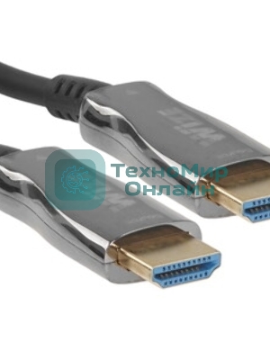 Кабель HDMI AOC-HM-HM-30M Wize, оптический, 30 м, 4K/60HZ, v.2.0, ARC, 19M/19M, черный, коробка