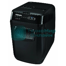 Шредер Fellowes AutoMax 150C FS-46801(01/02)* (секр.P-4)/фрагменты 4x38 мм,/150лист./32лтр./Уничт:скрепки, скобы, пл.карты,CD диски