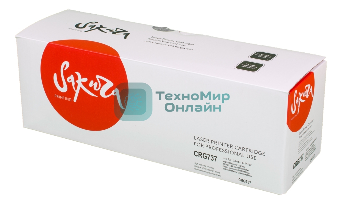 Картридж Sakura CRG737 для Canon i-SENSYS MF229dw, MF226dn, MF217w, MF216n, MF212w, MF211, MF231, черный, 2 400 к.
