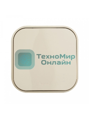 Выключатель 10A 1-клав., сл. кость Quteo