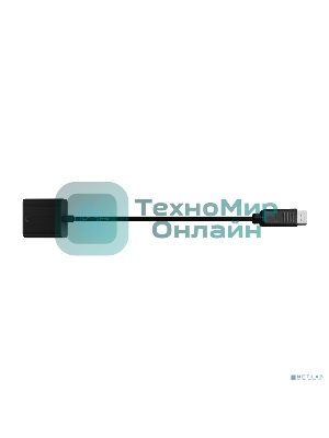 Переходник с кабелем Bion HDMI - DisplayPort, 19F/20M, однонаправленный DP->HDMI, 15см, черный BXP-A-HDMI-DP-02