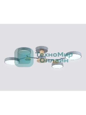 Светильник Ambrella light FL4859/4 GR/WD серый/дерево 60W 3000-6000K 700*400*120 (без ПДУ)