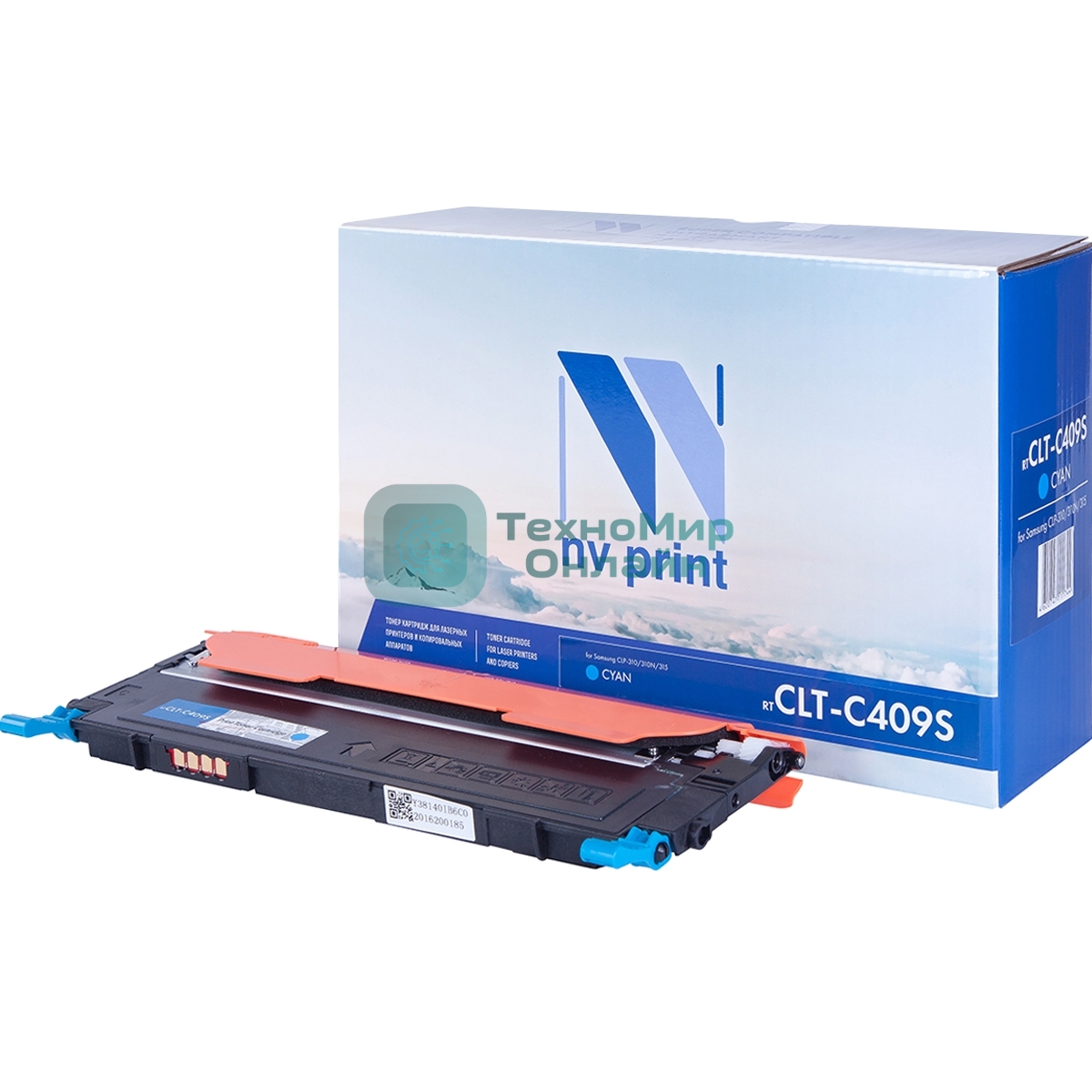 Картридж лазерный NVPrint совместимый Samsung CLT-C409S Cyan для CLP-310/310N/315 (1000k)