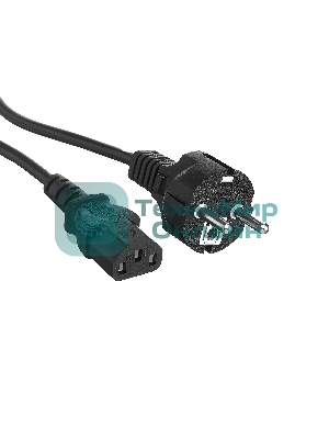 Кабель питания ExeGate Power PC-5P (Евровилка Schuko->С13) VDE-250V-3*0.5-CU, 6A, черный, 5м