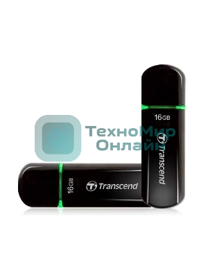 Флешка USB Transcend Jetflash 600 (TS16GJF600), 16Gb, USB 2.0, R/W 30/15, черный/зеленый