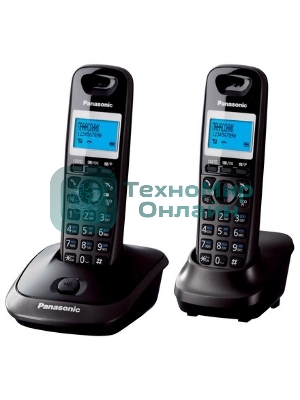 Телефон беспроводной (DECT) Panasonic KX-TG2512RU2 Доп трубка в комплекте, АОН, Caller ID, спикерфон, полифония