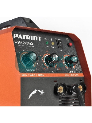 Сварочный аппарат PATRIOT WMA 225MQ (605301755) инверторный mig/mag/mma стальной и флюс. провлокой