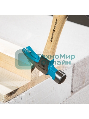 Молоток-гвоздодер Gross AMERICAN HICKORY 280 г, угол 75, магнит, обрезиненная рукоятка