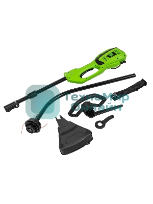 Триммер электрический Сибртех ЭКИ-1100, 1100 Вт, 350 мм, разборная штанга,катушка