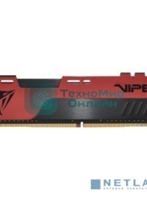Оперативная память Patriot Viper Elite II, DDR4, 8GB (1x8 GB), 3200 MHz, CL18, DIMM, радиатор, красный/черный