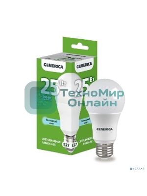 Лампа светодиодная A65 25Вт грушевидная 6500К E27 230В GENERICA LL-A65-25-230-65-E27-G